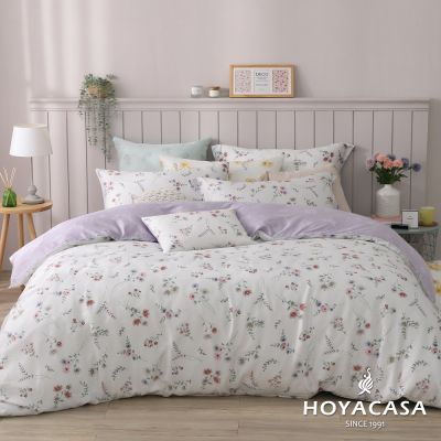 HOYACASA 特大抗菌天絲兩用被床包四件組-艾薇兒