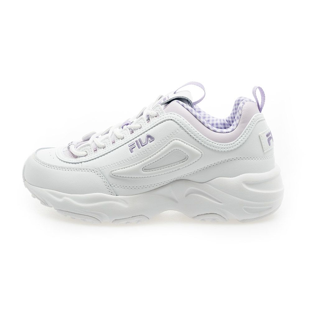 FILA ILLIT著用款 DISTRACER CHECK 女款 紫色 復古 老爹鞋  FS263OD03U001-103