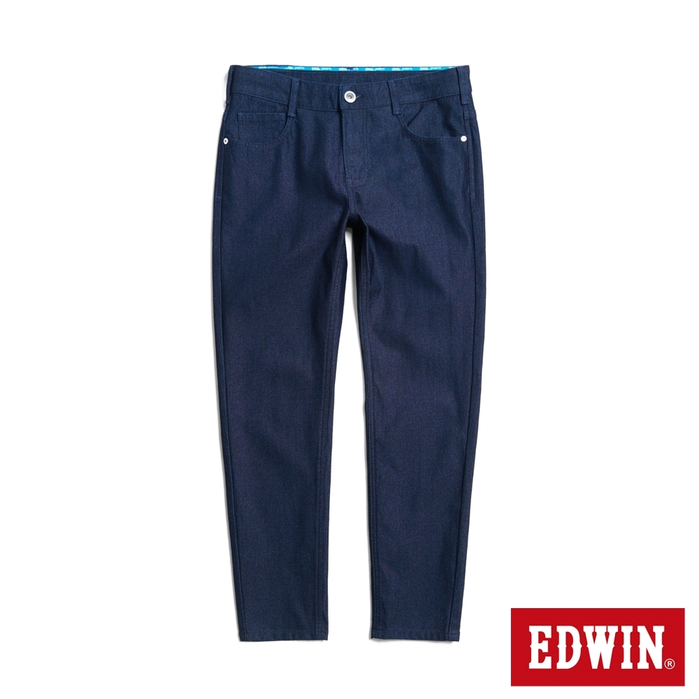 EDWIN 男裝 迦績JERSEYS 超彈力極窄丹寧直筒褲-原藍色