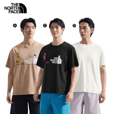 【The North Face】質感休閒｜男女款趣味手繪設計/機能速乾短袖T恤(多款任選)
