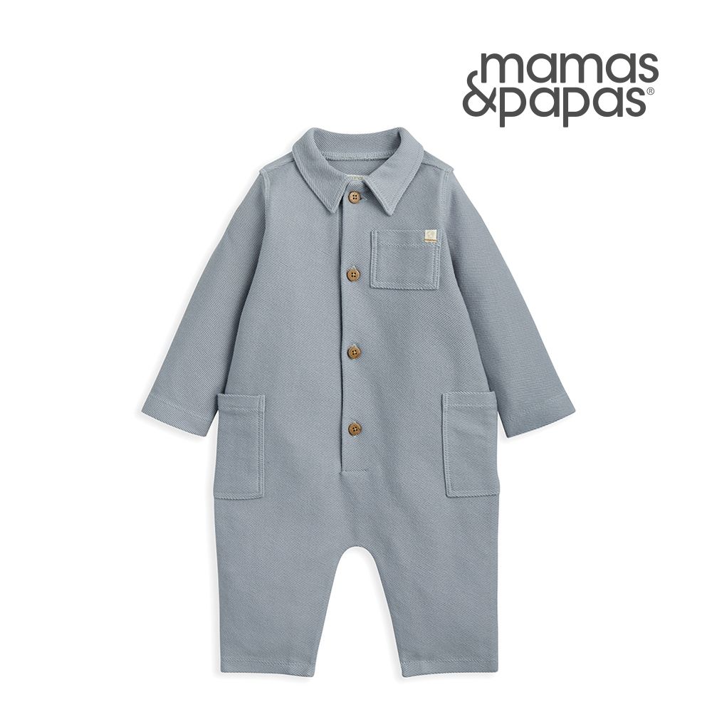 Mamas&Papas 灰藍詩集-長袖連身兔裝