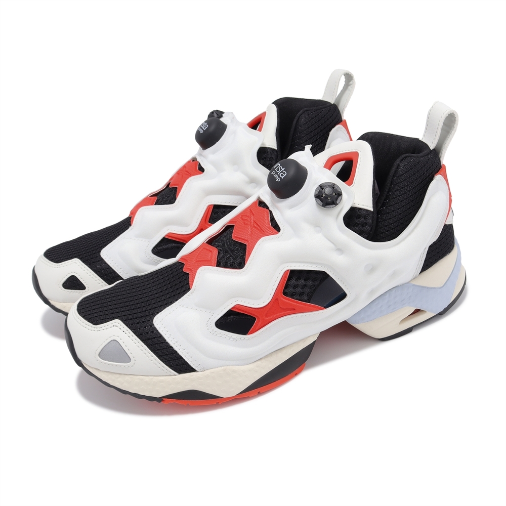 Reebok 休閒鞋Instapump Fury 95 男鞋白紅多色拼接輕量充氣式無鞋帶 - Main Image