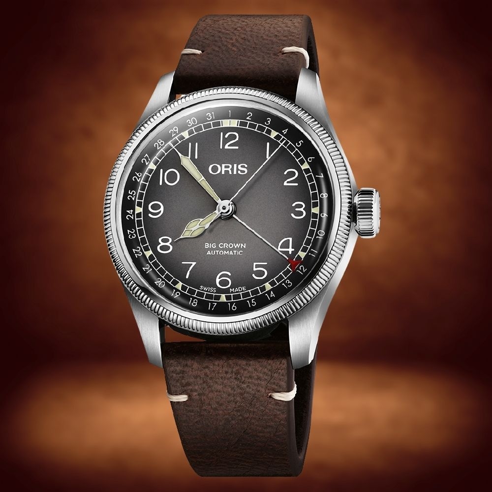 ORIS 豪利時 0175477794063-SET / Big Crown x Cervo Volante聯名 指針式日期套錶 / 岩石灰 38mm