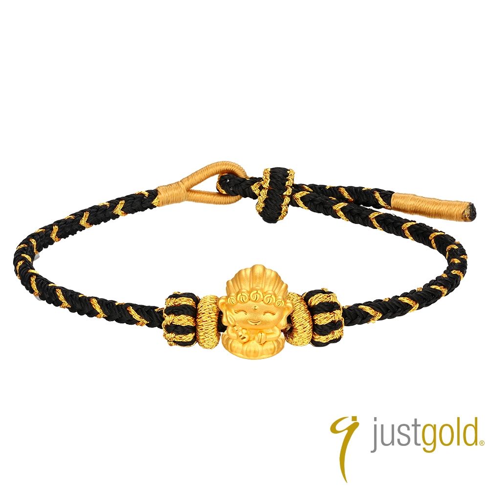 【Just Gold 鎮金店】福佑 生肖本命佛-雞 黃金手繩 (網路限定)