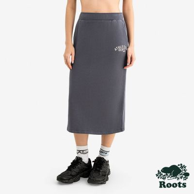 Roots 女裝- ATHLETICS DEPT 中長裙-深藍灰