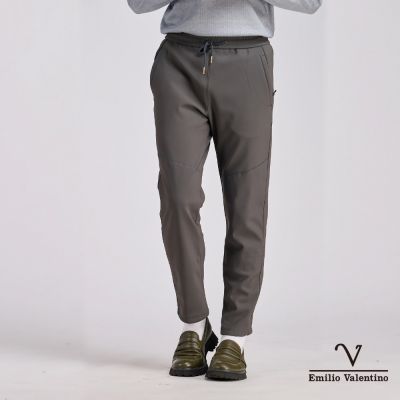 Emilio Valentino 範倫鐵諾 男 加絨保暖防寒 衝鋒褲 休閒褲 灰(15-5A9983)