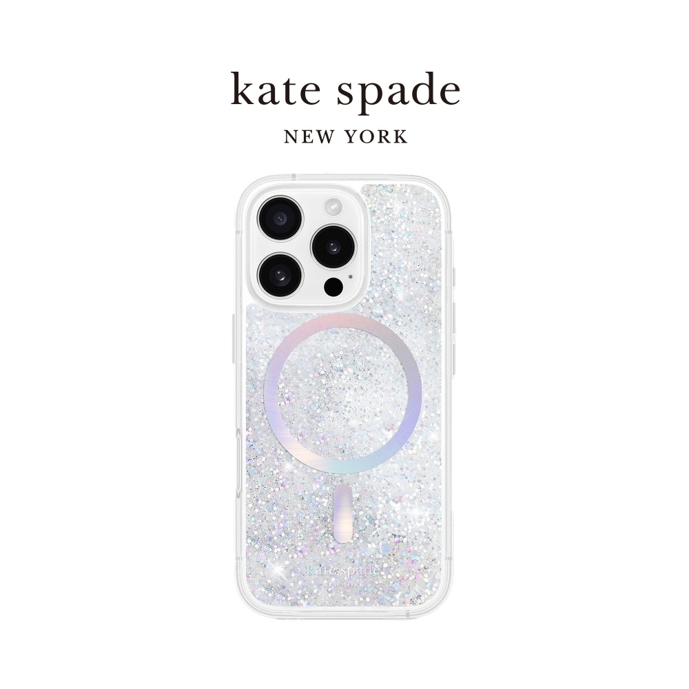 【kate spade】 iPhone 16 系列 精品磁吸防摔 流沙殼 經典星沙
