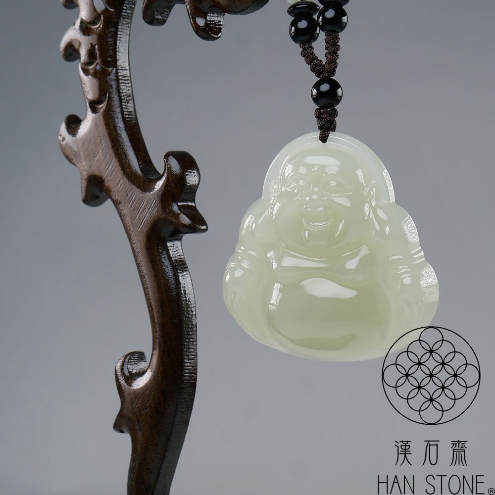 漢石齋】天然和田玉彌勒佛玉佩吊墜白玉(44*46*12mm) | 漢石齋| Yahoo