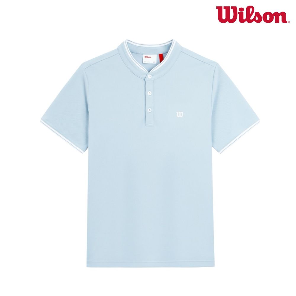 【Wilson威爾森】Henley Collar Polo 男款 服飾 POLO衫 暮藍色