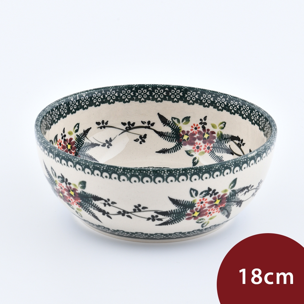 波蘭陶 碧綠幽然系列 沙拉碗 18cm 波蘭手工製 飯碗 湯碗
