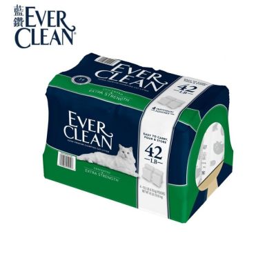 EVER CLEAN-美規藍鑽超凝結貓砂-強效低敏結塊貓砂 42LB(19kg)=綠標★