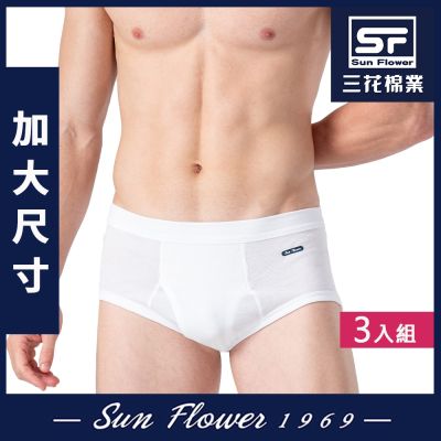 男內褲 三花SunFlower大尺碼內褲三角褲/三角褲(彩色)(3件)