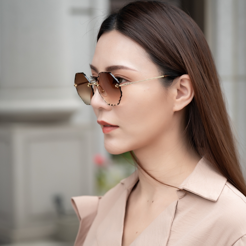 Chloe 眼鏡 CHLOE太陽眼鏡方形金屬造型-金色CE126S-784 | 太陽眼鏡/墨鏡