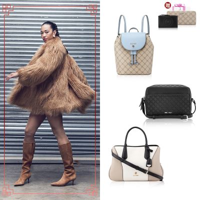 【經典包+夾組】NINE WEST 兩用斜背包/後背包/托特包/手提包+長/短夾