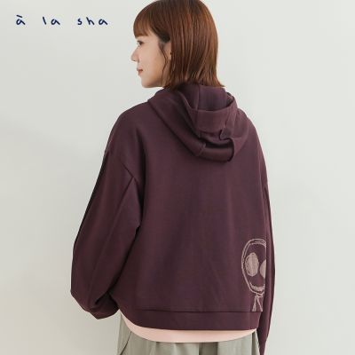 a la sha 立體抓褶連帽外套