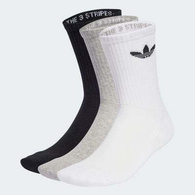 【adidas 愛迪達】 ADICOLOR 中筒襪 3 雙入 男/女 - Originals IJ5614