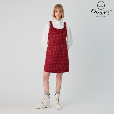 OUWEY歐薇 紅色系小香背心洋裝(紅色；S-L)3234327508