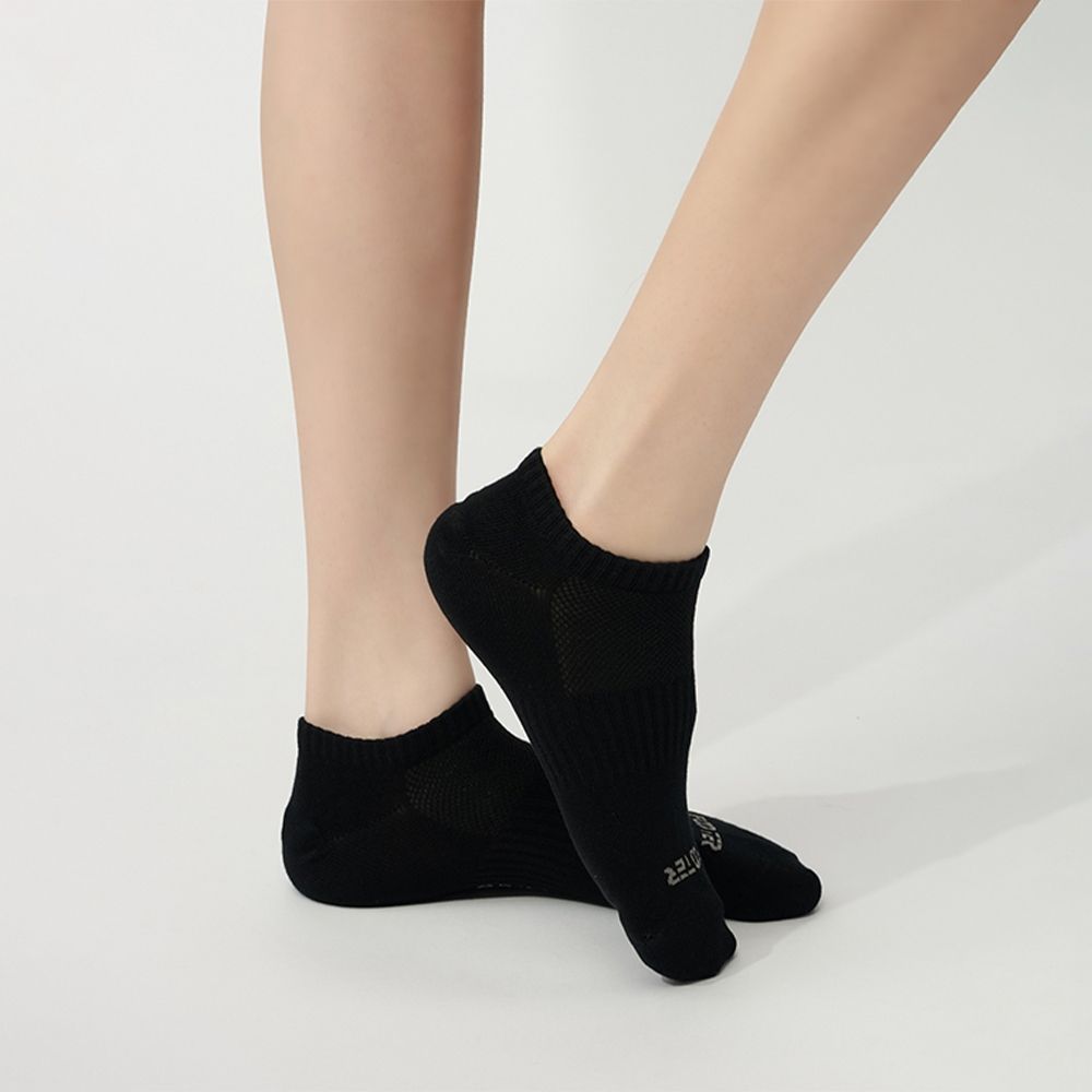 【FOOTER除臭襪】3入組-微分子氣墊單色船型薄襪 (T71) (M (22-25CM))