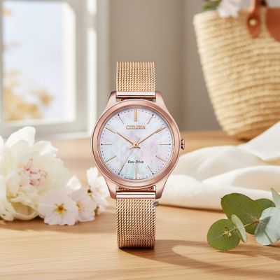 CITIZEN 星辰 典雅大方米蘭時尚腕錶(EM0508-80Y)-32mm