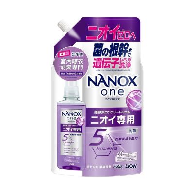 日本獅王奈米樂超濃縮抗菌洗衣精補充包 765g
