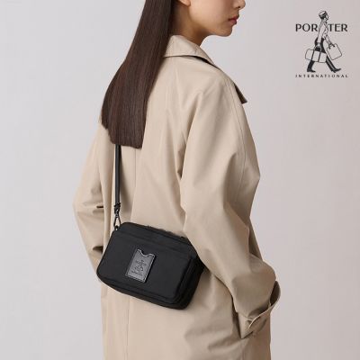 PORTER INTERNATIONAL - 經典復古LUXY斜背包(S) - 全黑