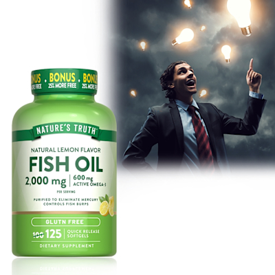 【綠萃淨】TG型魚油檸檬味軟膠囊(125粒/瓶)