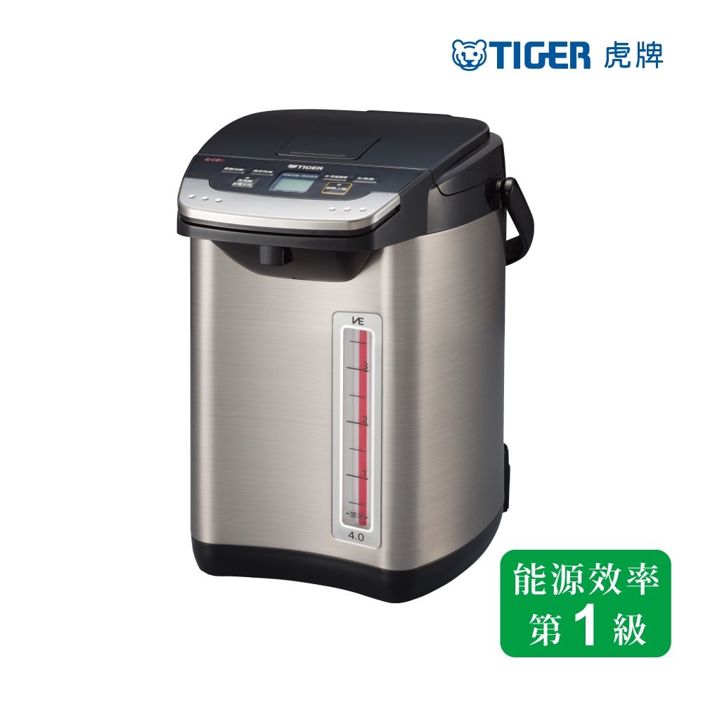 TIGER虎牌 4.0L無蒸氣VE省電真空熱水瓶(PIE-A40R)