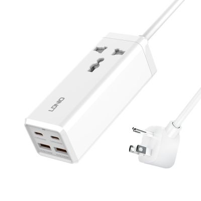 LDNIO 65W 家用氮化鎵桌面轉接器 多口擴展插線板 Type-C集線器 PD快充充電器 USB電源延長線 110V