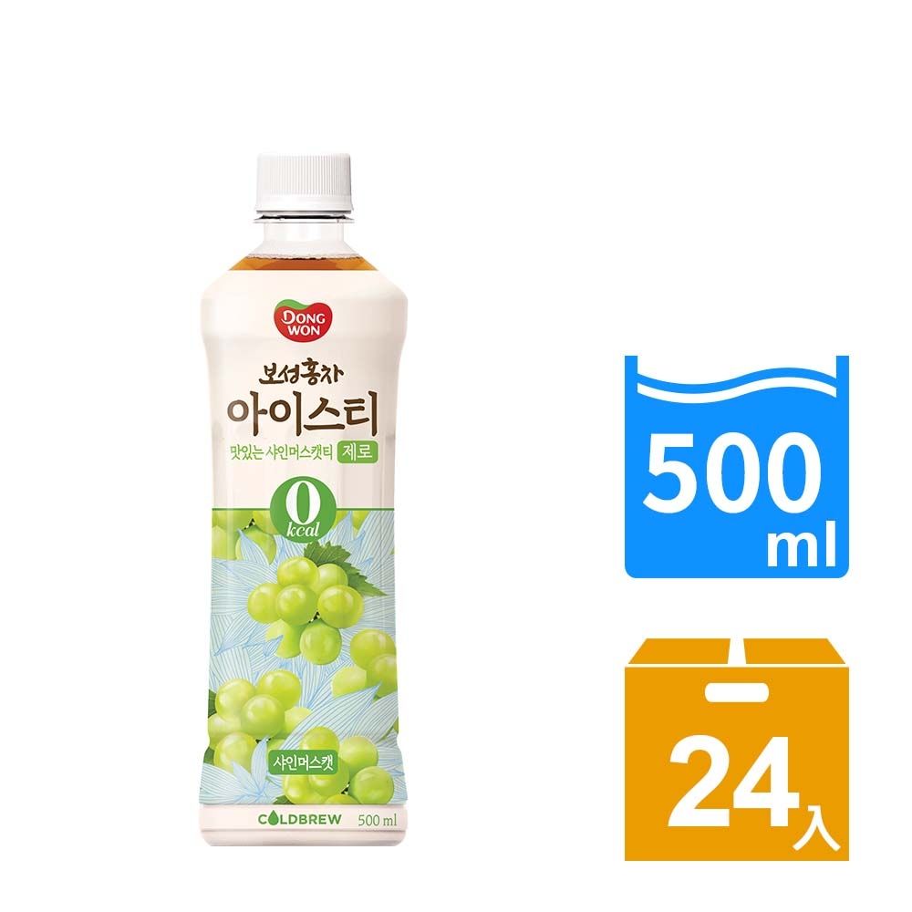 【韓味不二】韓國水果風味紅茶500ml*24入/箱(麝香葡萄/水蜜桃/蘋果/檸檬風味)