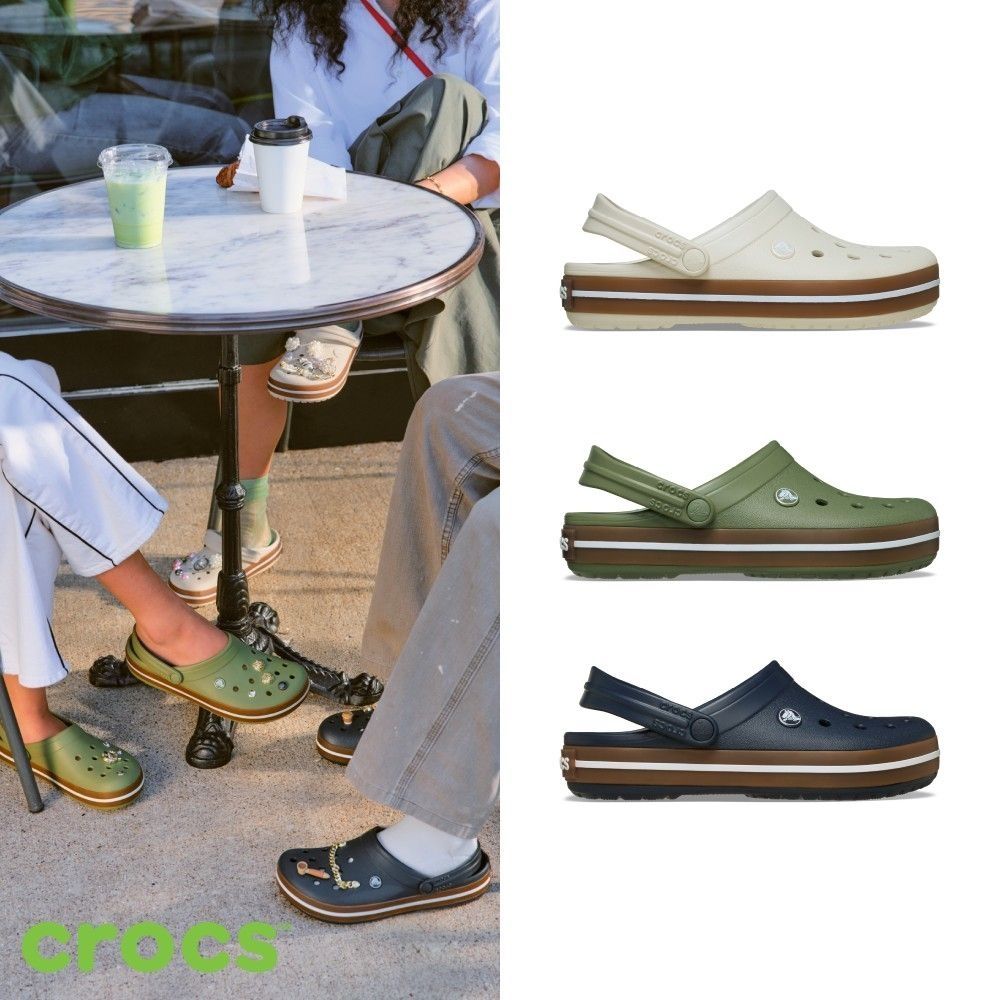 Crocs卡駱馳 (中性鞋) Crocband Gum Clog 卡駱班街頭克駱格 -貨艙綠色 212756-3BX