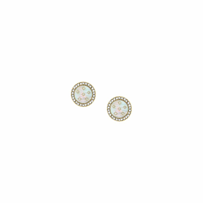 FOSSIL Sutton 閃耀銀河不鏽鋼耳環-金色 JF04868710