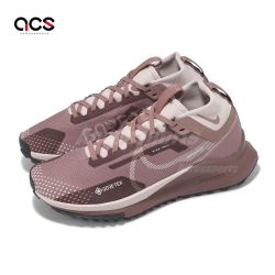 Nike 防水越野跑鞋Wmns React Pegasus Trail 4 GTX 女鞋紫戶外機能