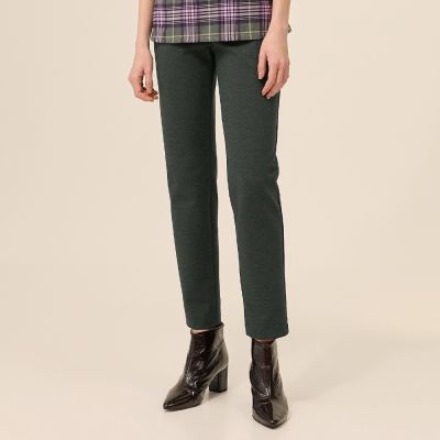 ILEY伊蕾 OL保暖內磨毛縲縈窄管褲(兩色；M-3L)