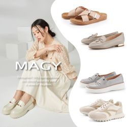 牛皮/蝴蝶結/平底/厚底/樂福