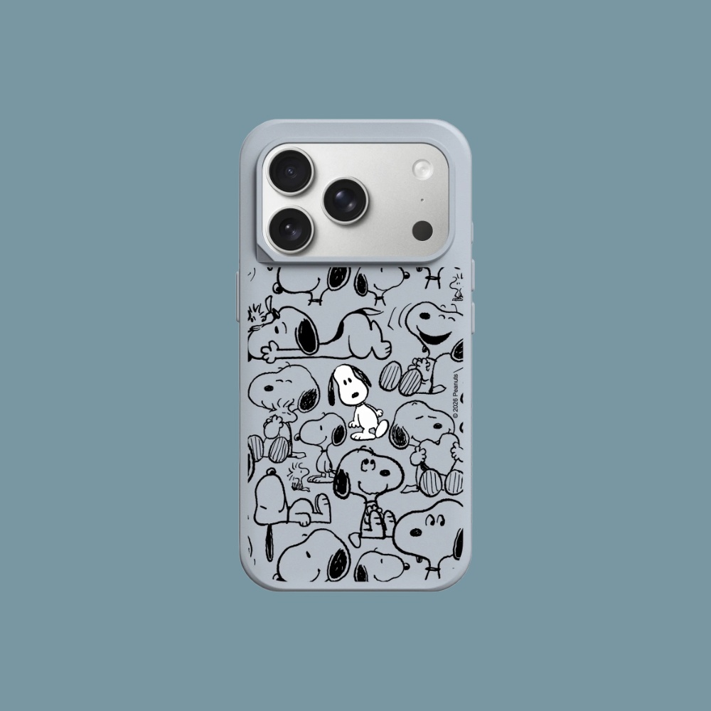 犀牛盾 iPhone 15/16/17/18系列 SolidX MagSafe兼容 強化吸震緩衝防摔磁吸手機殼/Snoopy史努比-找我嗎？ (循環灰)