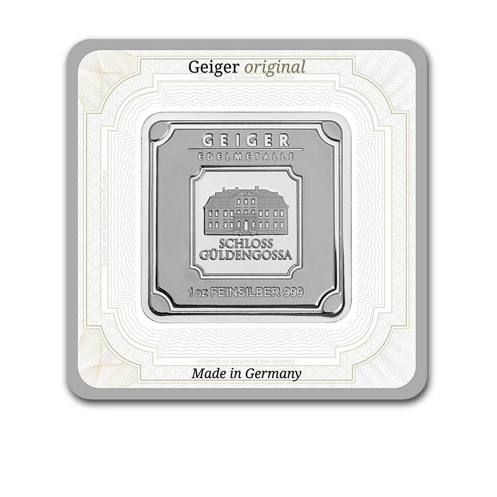 【童樂繪金飾】德國 Geiger Edelmetalle 巴洛克莊園 銀條1盎司 1oz (封裝版) | 白銀條塊/元寶 | Yahoo購物中心