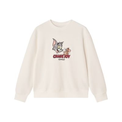GIORDANO 女裝CHASE JOY印花大學TEE 湯姆貓與傑利鼠系列