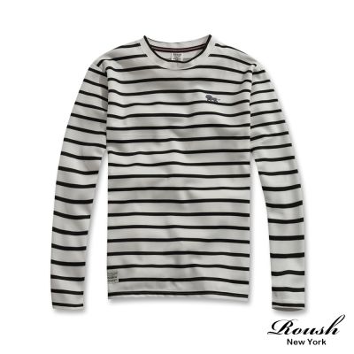 Roush 小獅logo橫紋水洗長Tee(2511719)