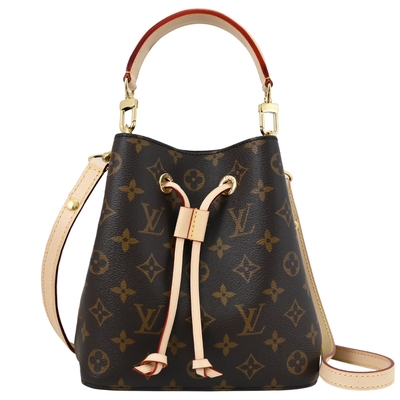 LOUIS VUITTON路易威登 LV M46581 Neonoe BB 經典Monogram帆布牛皮拼接兩用水桶包