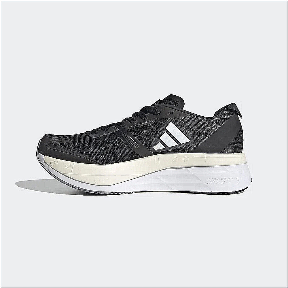 adidas 愛迪達慢跑鞋女鞋運動鞋緩震ADIZERO BOSTON 11 W 黑白GX6657
