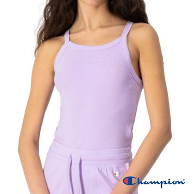 Champion 官方直營-女款 經典LOGO削肩坦克背心(淺紫)
