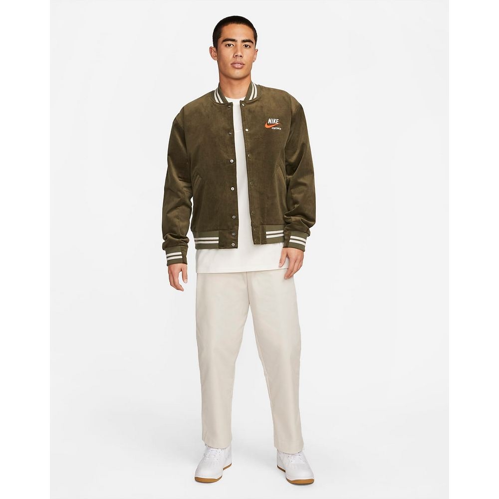NIKE AS M NSW NIKE TREND BOMBER JKT 男外套-卡其綠-DV9998325 | NIKE