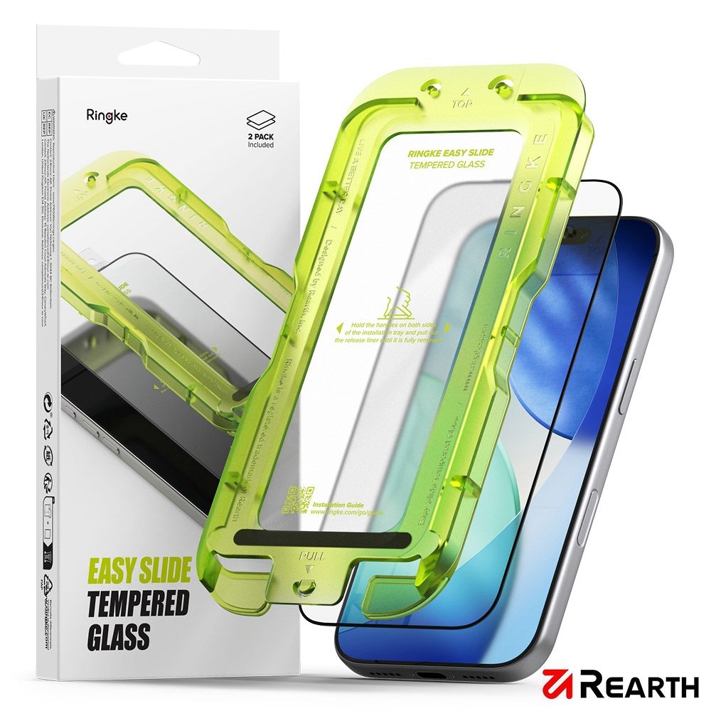 Rearth Ringke Apple iPhone 17 Pro Max 零失敗玻璃保護貼(2片裝)