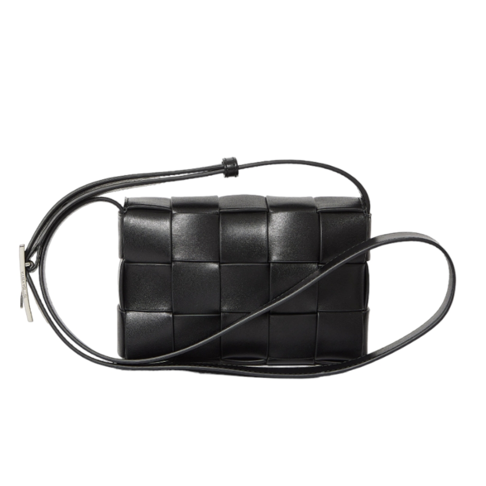 BOTTEGA VENETA 寶緹嘉】BV Small Cassette 小款經典編織小牛皮磁釦斜