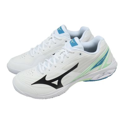 Mizuno 美津濃 羽球鞋 Wave Claw 4 男女鞋 寬楦 白 緩震 回彈 運動鞋 71GA2643-14