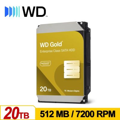 WD 金標 20TB 3.5吋企業級硬碟 WD203KRYZ