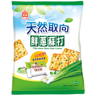 義美 天然取向蘇打餅225g(鮮蔥)