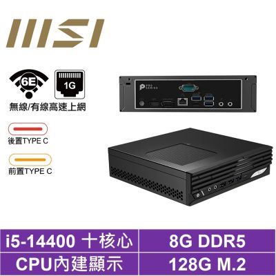 MSI微星 微星 PRO DP21 14M-255BTW{BHCY62N6F}迷你電腦(I5-14400/8G/128G SSD)
