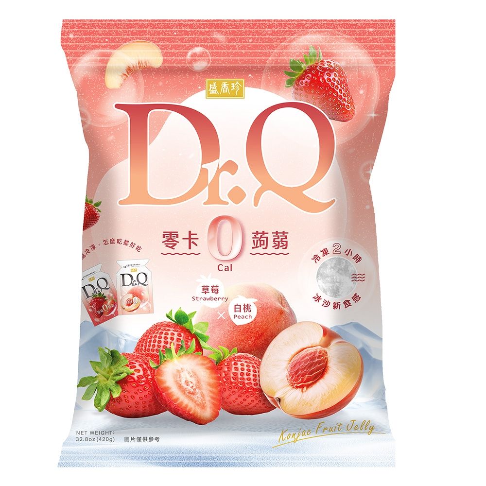 盛香珍 Dr.Q零卡蒟蒻(白桃+草莓)420g/包