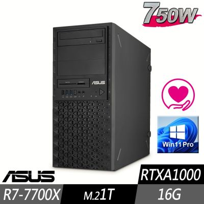 ASUS華碩 ASUS 華碩 ExpertCenter 工作站 R7-7700X/16G/M.2-1TB/RTXA1000/750W/W11P